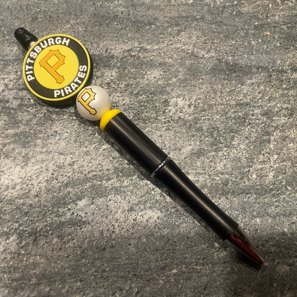 Handmade Beadable Pittsburgh Pirates Baseball Pen